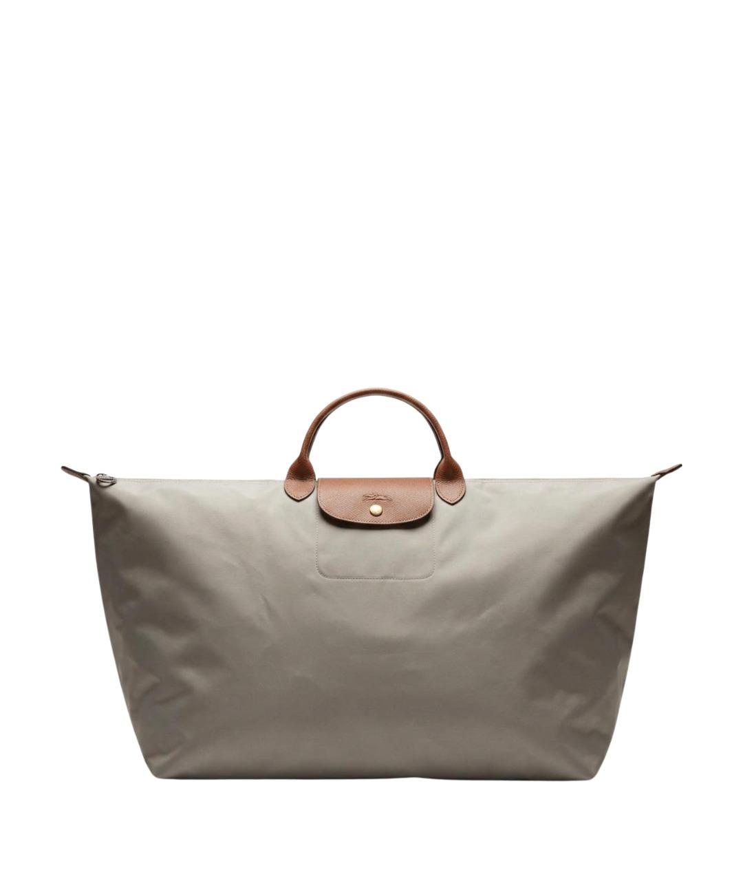 LONGCHAMP Бежевая тканевая дорожная/спортивная сумка, фото 1