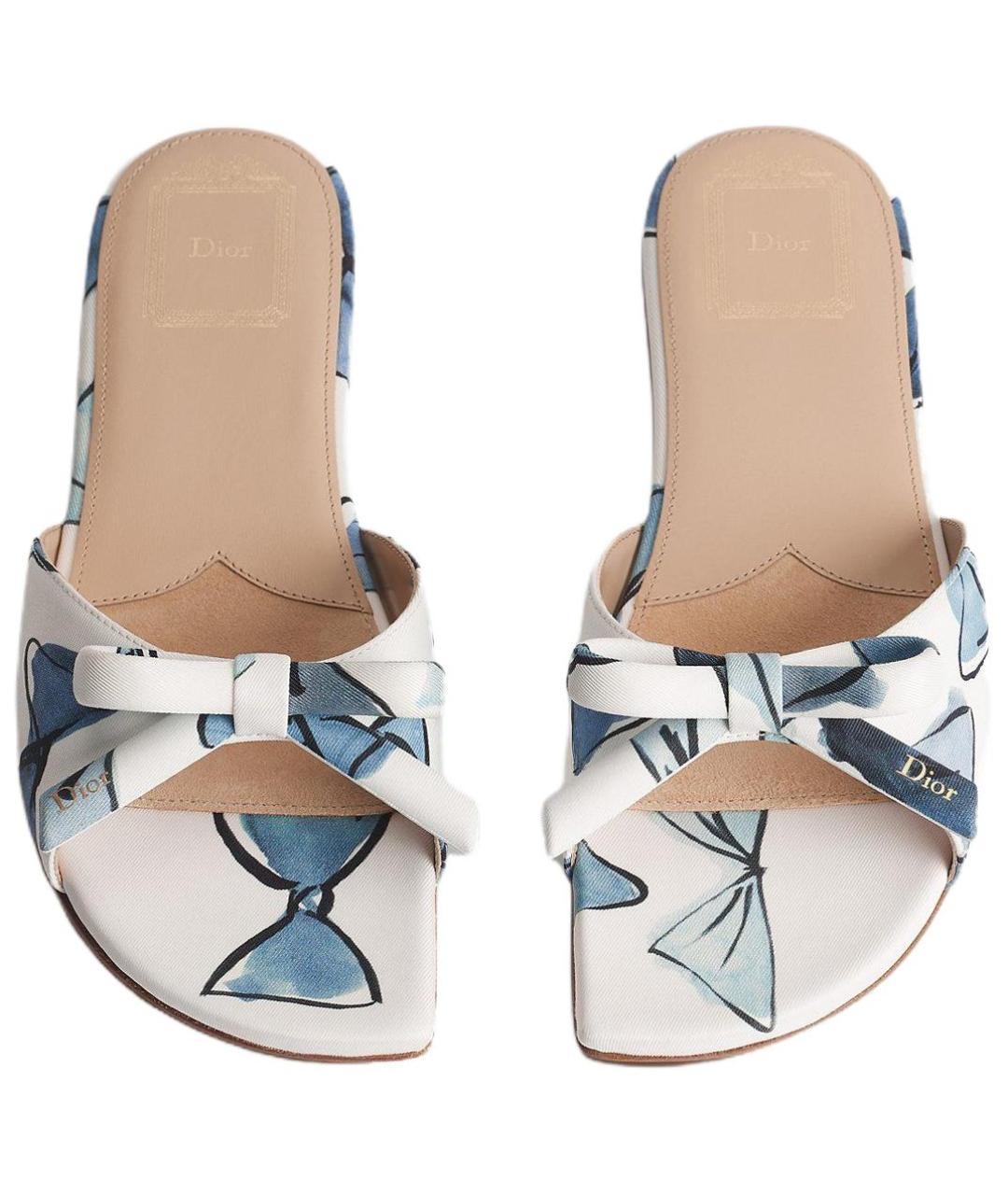 CHRISTIAN DIOR Белые шлепанцы, фото 3