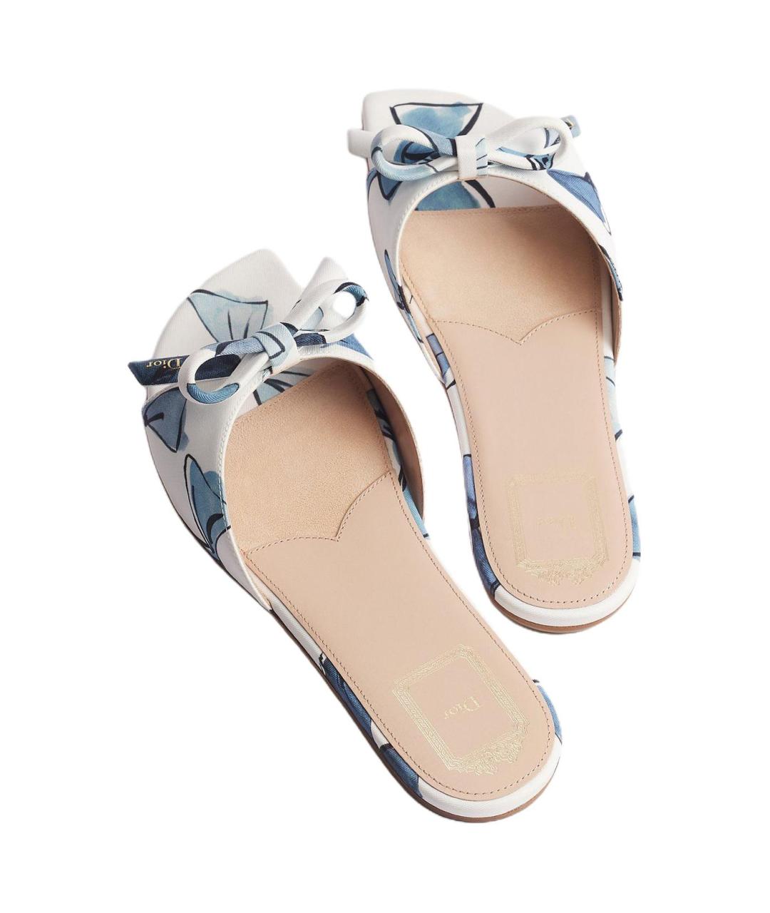 CHRISTIAN DIOR Белые шлепанцы, фото 4