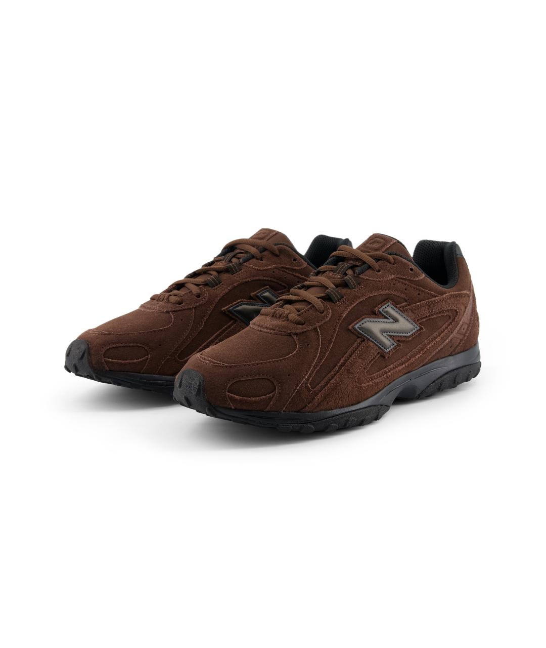 NEW BALANCE Коричневые кожаные кроссовки, фото 3