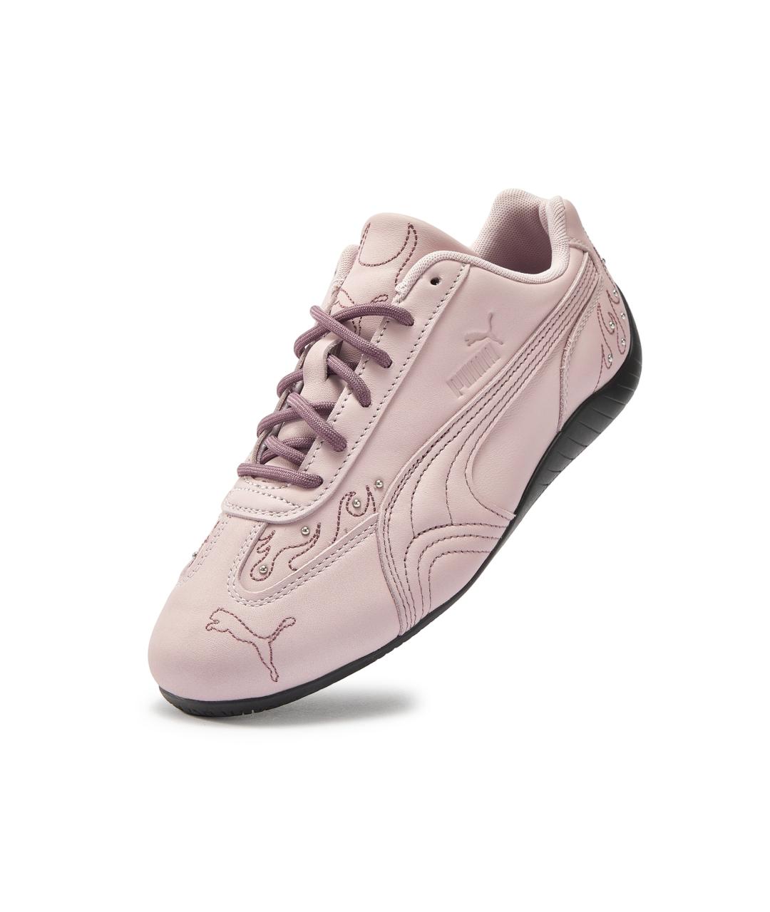 PUMA Розовые кожаные кроссовки, фото 4