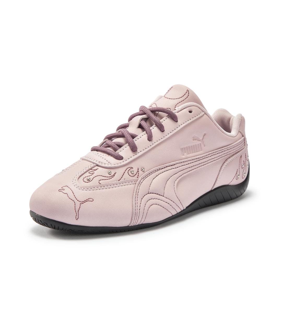 PUMA Розовые кожаные кроссовки, фото 3