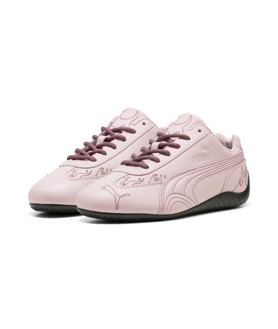 PUMA Розовые кожаные кроссовки, фото 5