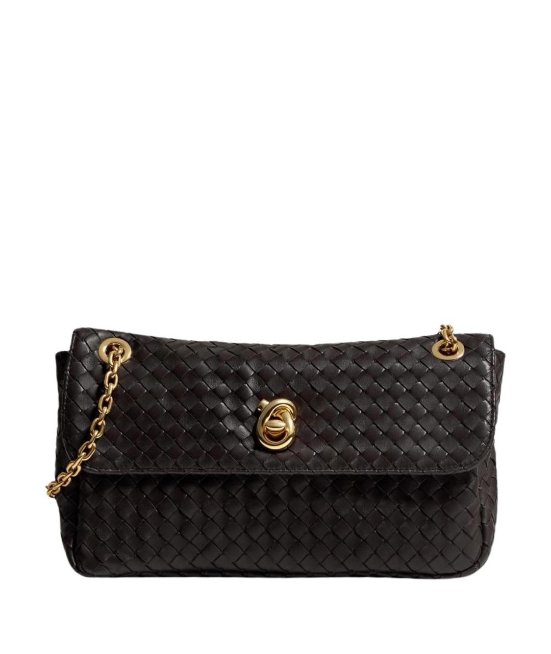 BOTTEGA VENETA Коричневая кожаная сумка через плечо, фото 1