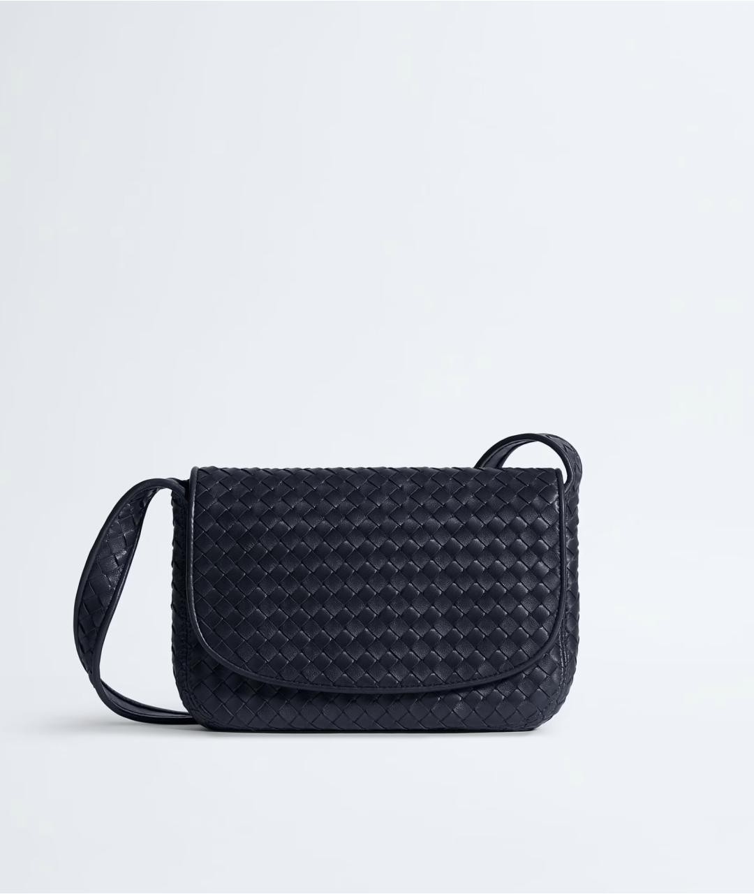 BOTTEGA VENETA Темно-синяя кожаная сумка на плечо, фото 6