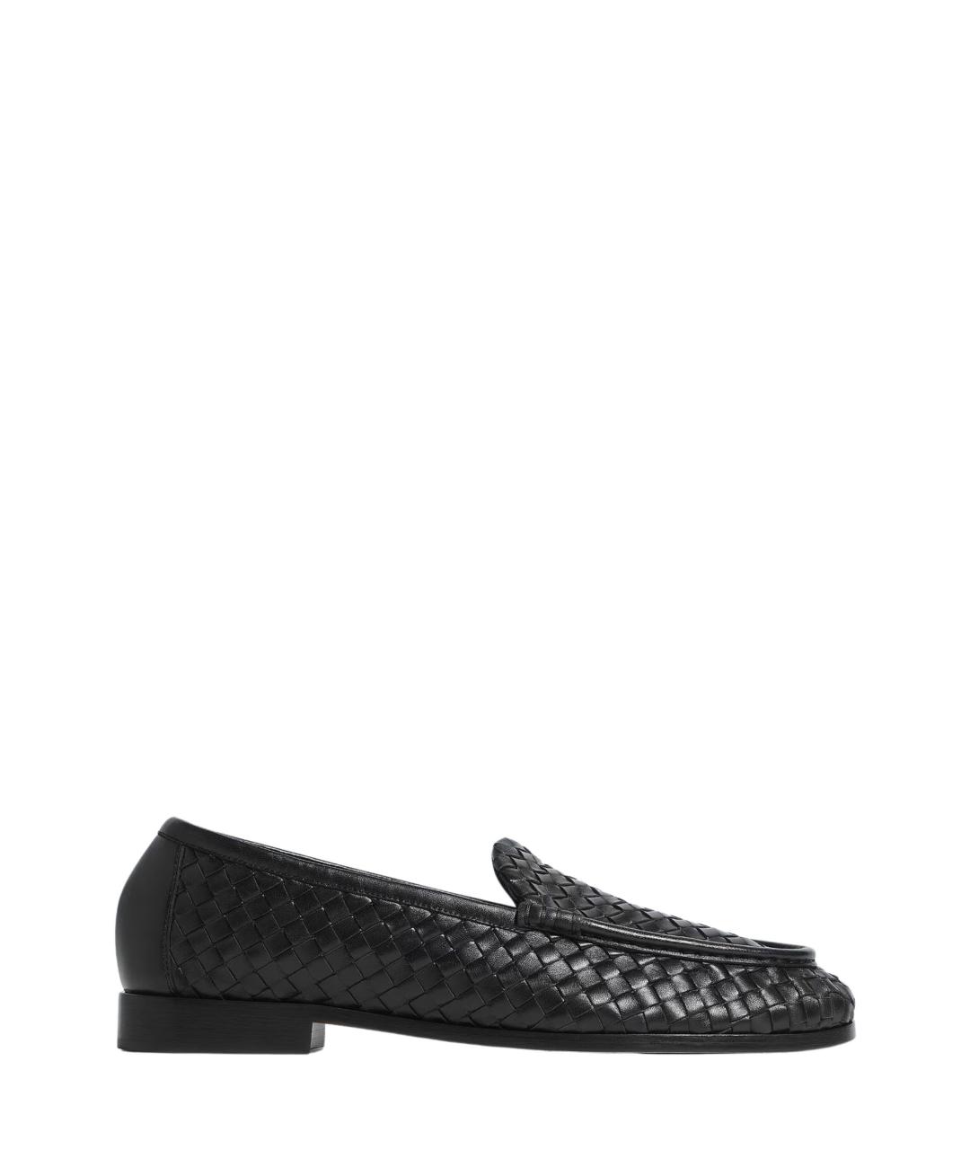 BOTTEGA VENETA Черные кожаные лоферы, фото 1