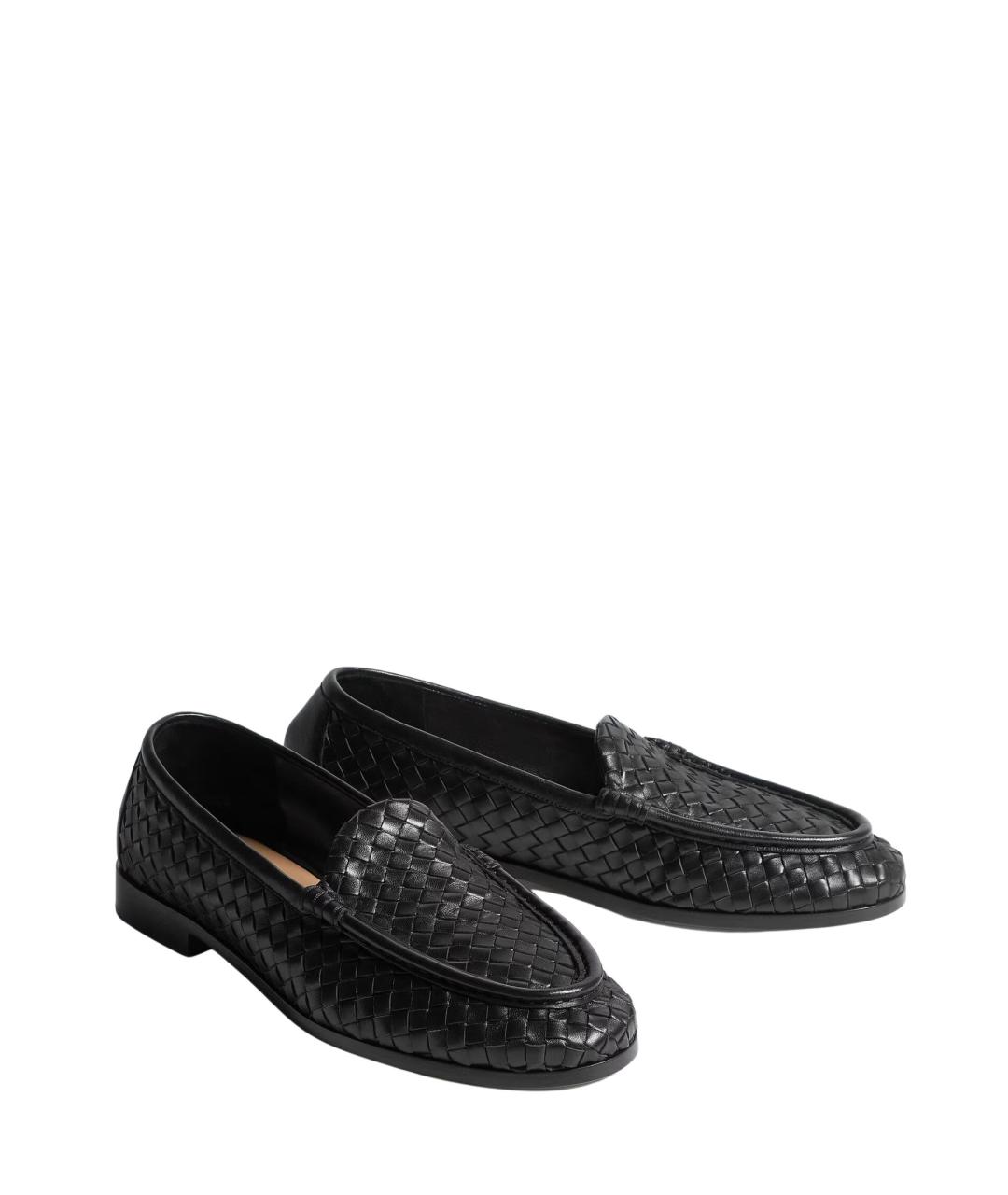 BOTTEGA VENETA Черные кожаные лоферы, фото 3