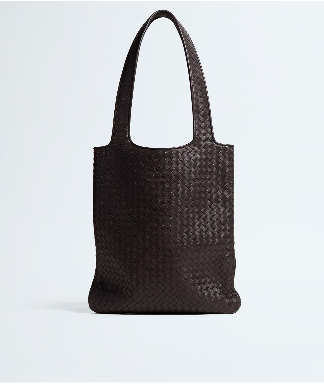 BOTTEGA VENETA Коричневая кожаная сумка тоут, фото 4