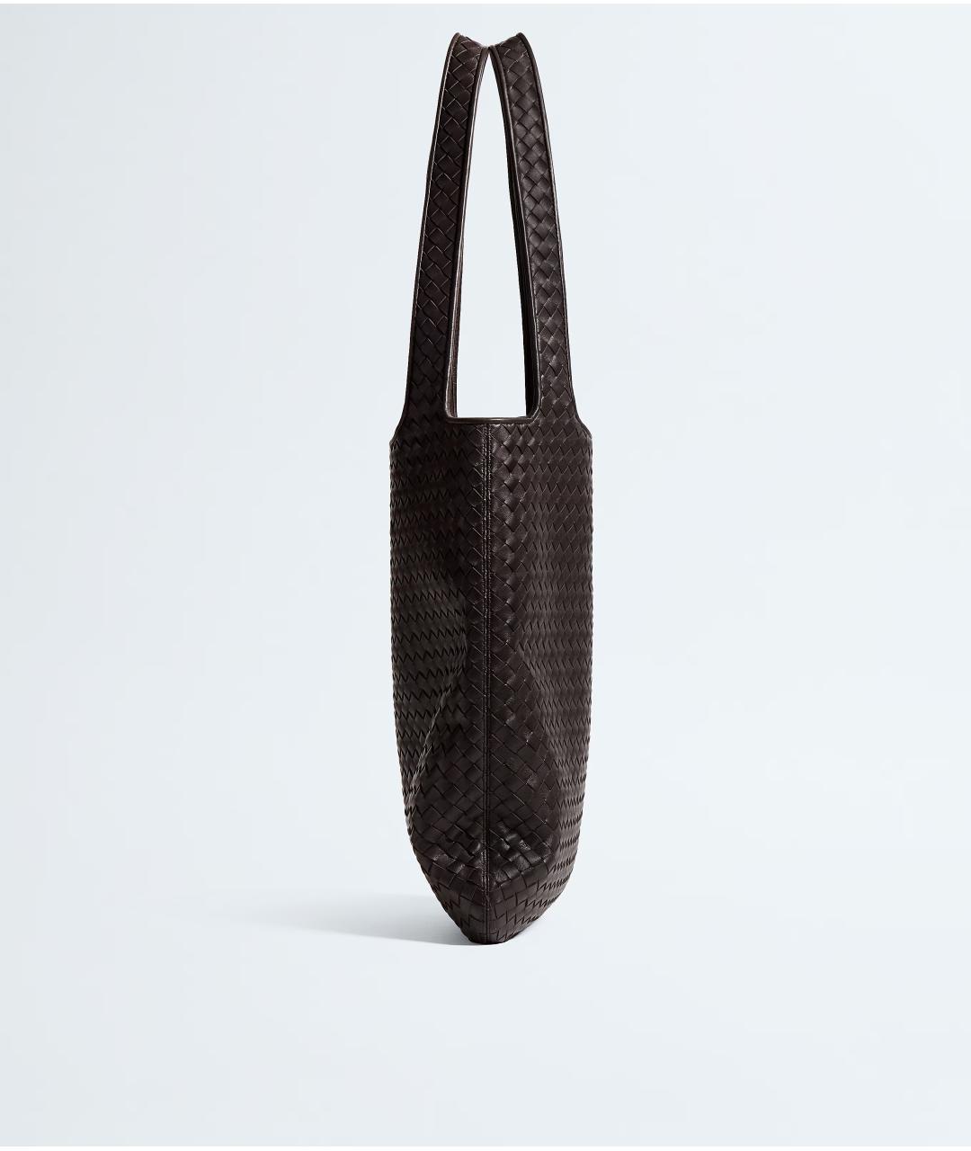 BOTTEGA VENETA Коричневая кожаная сумка тоут, фото 3