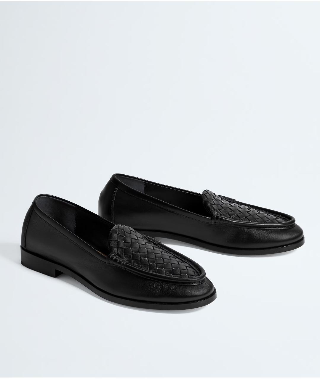 BOTTEGA VENETA Черные кожаные лоферы, фото 2