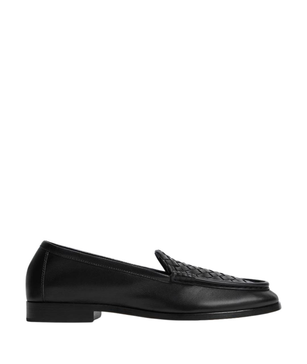 BOTTEGA VENETA Черные кожаные лоферы, фото 1