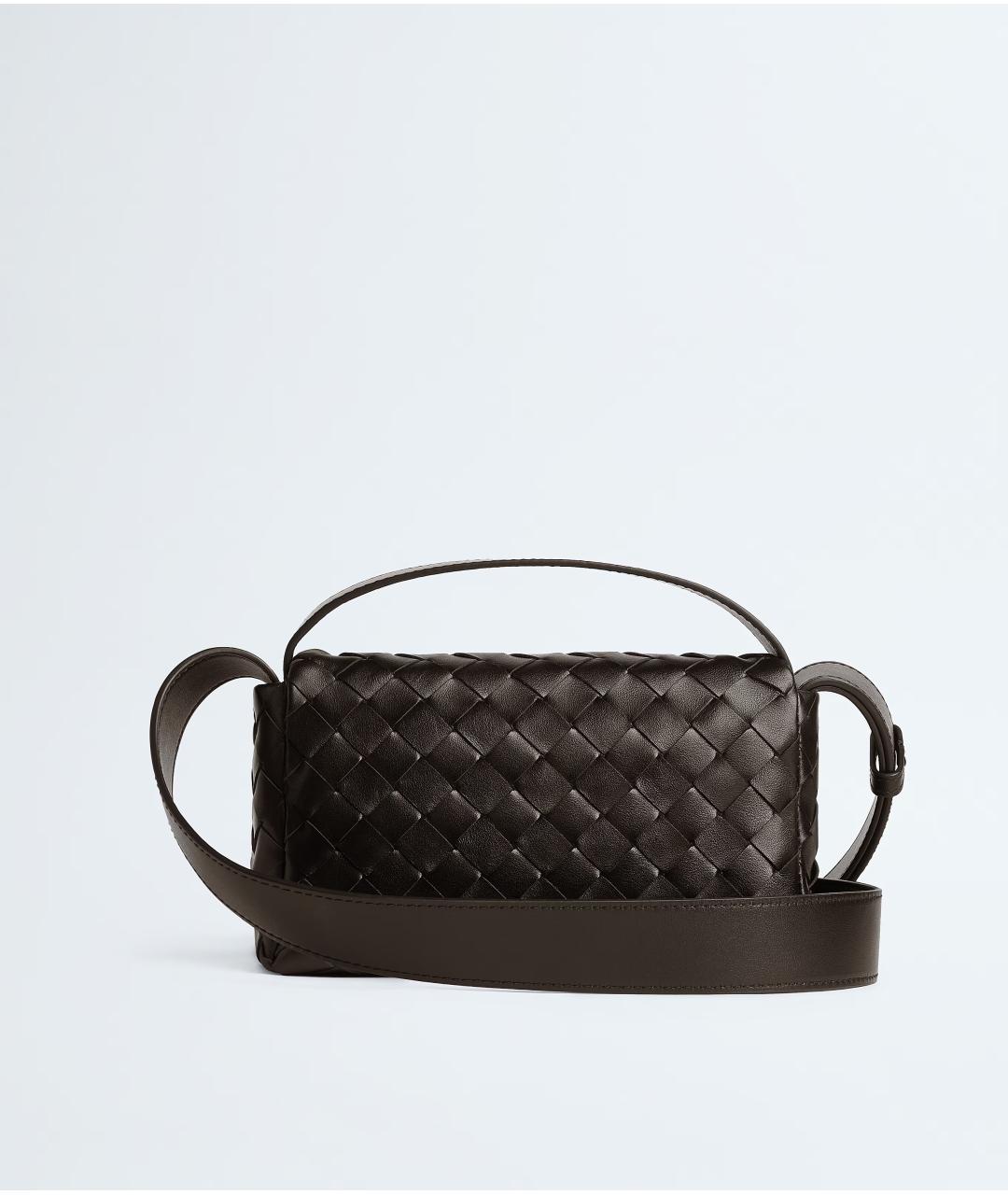 BOTTEGA VENETA Коричневая кожаная сумка на плечо, фото 4