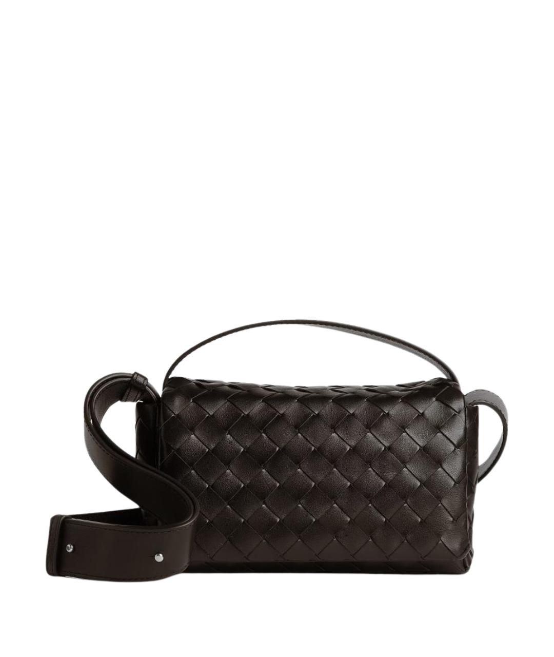 BOTTEGA VENETA Коричневая кожаная сумка на плечо, фото 1