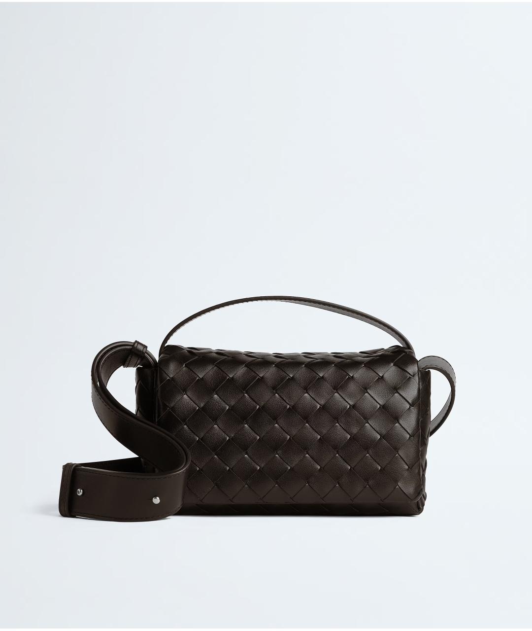 BOTTEGA VENETA Коричневая кожаная сумка на плечо, фото 6