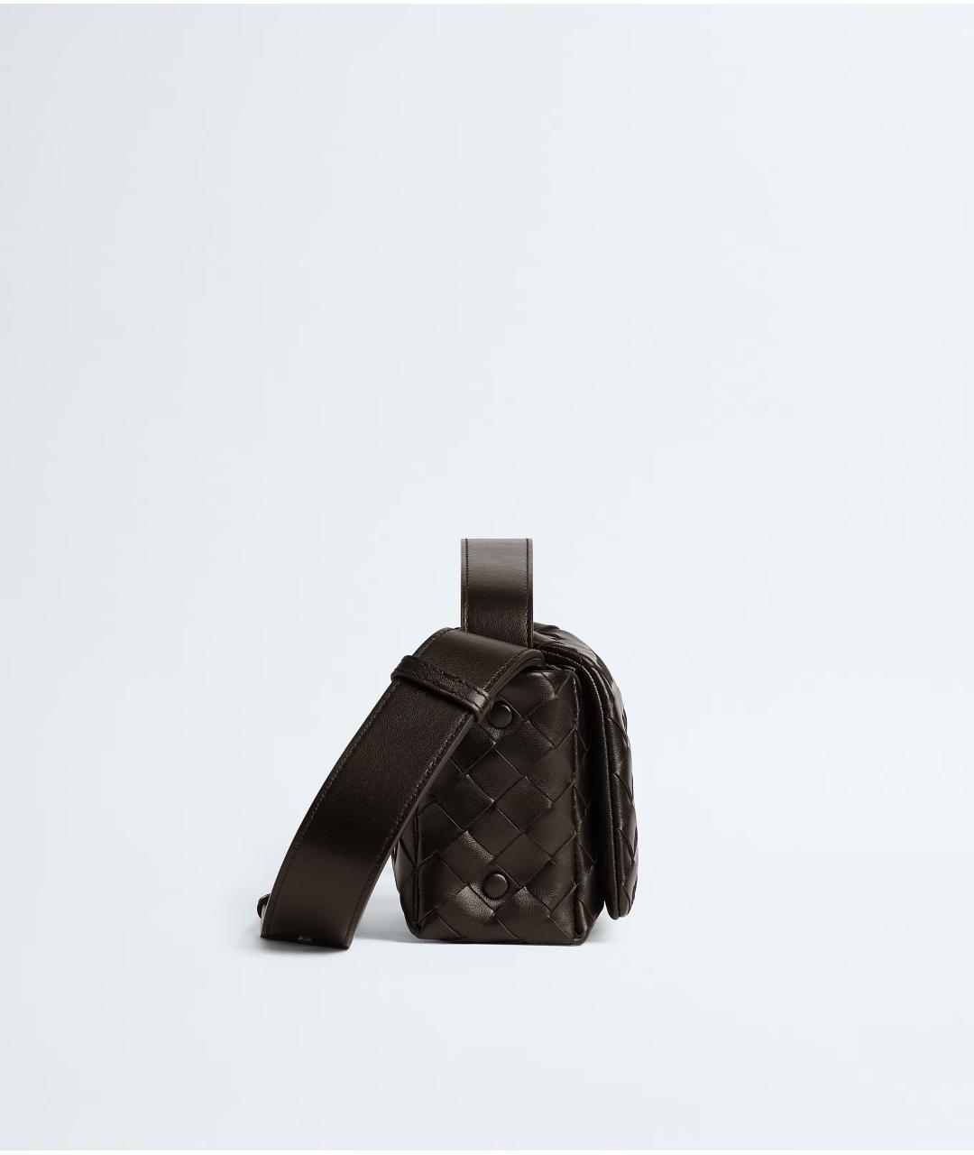 BOTTEGA VENETA Коричневая кожаная сумка на плечо, фото 3