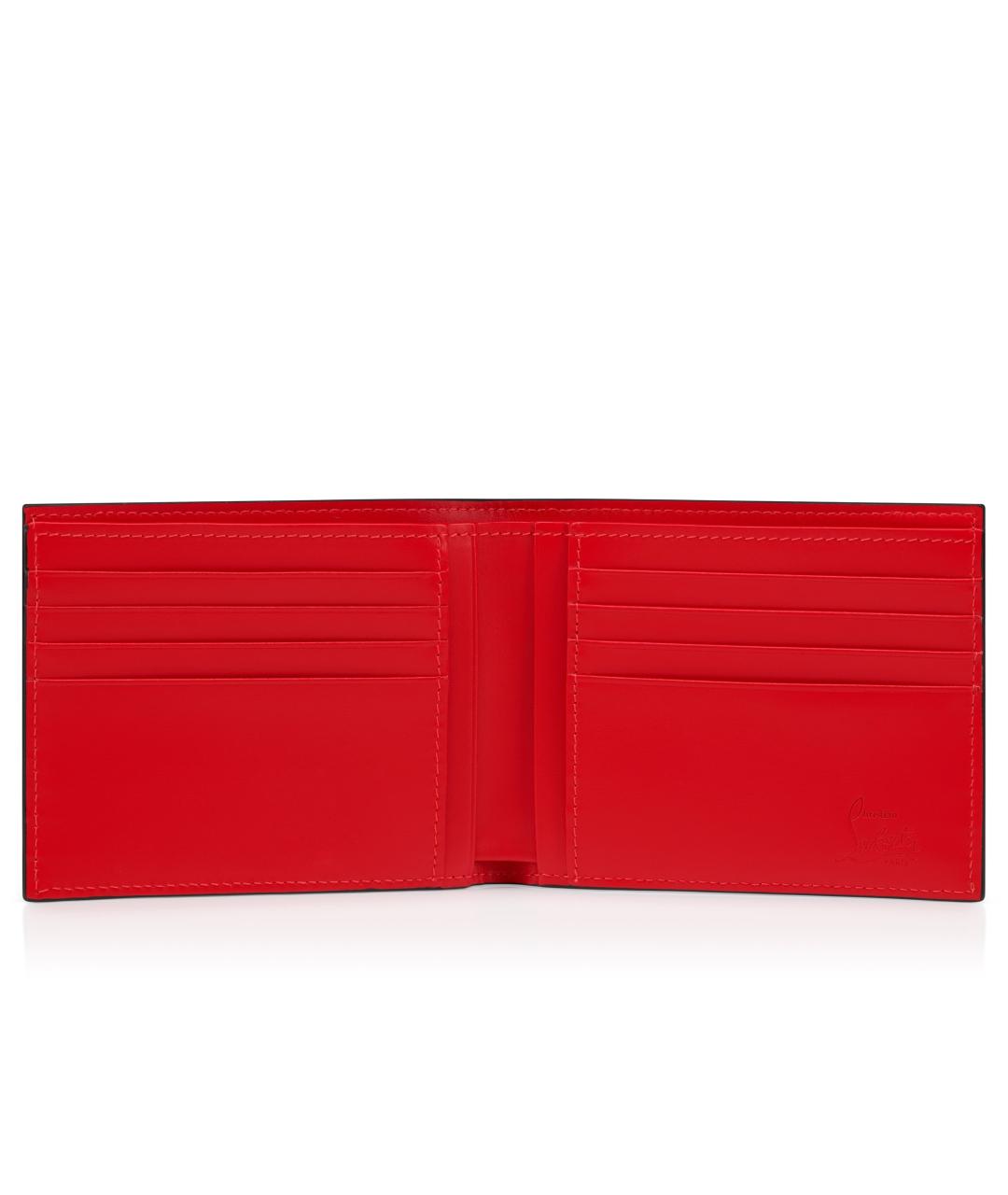 CHRISTIAN LOUBOUTIN Черный кожаный кошелек, фото 3