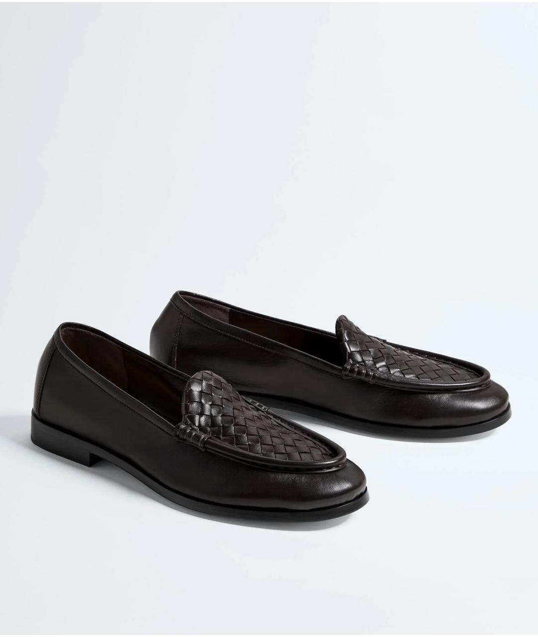 BOTTEGA VENETA Коричневые кожаные лоферы, фото 2