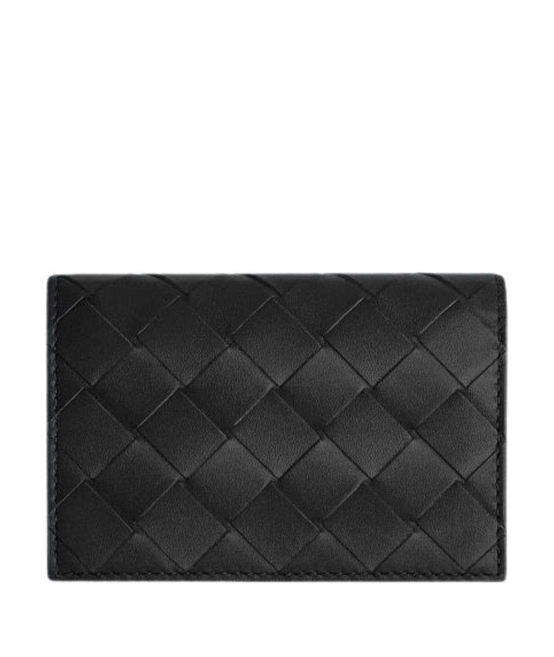BOTTEGA VENETA Черный кожаный кардхолдер, фото 1