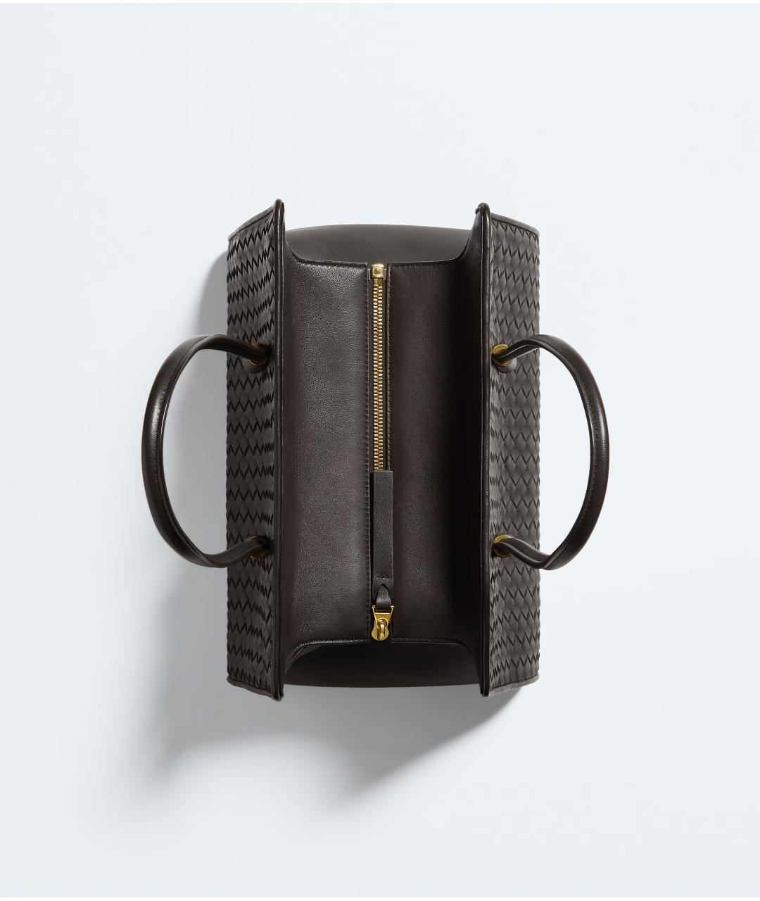 BOTTEGA VENETA Коричневая кожаная сумка тоут, фото 4