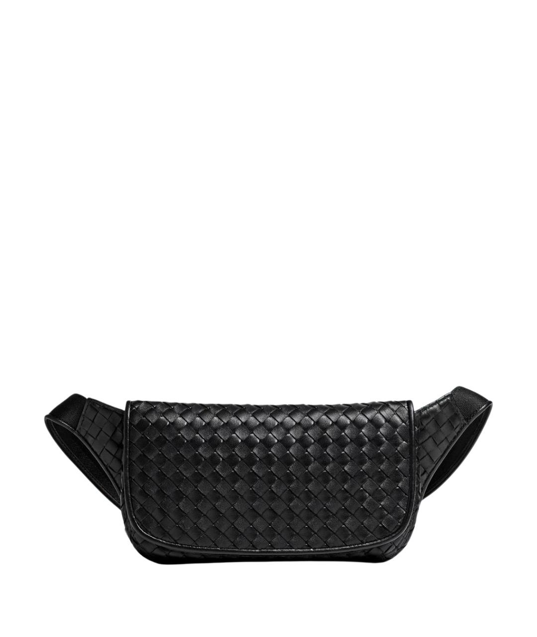 BOTTEGA VENETA Черная кожаная поясная сумка, фото 1