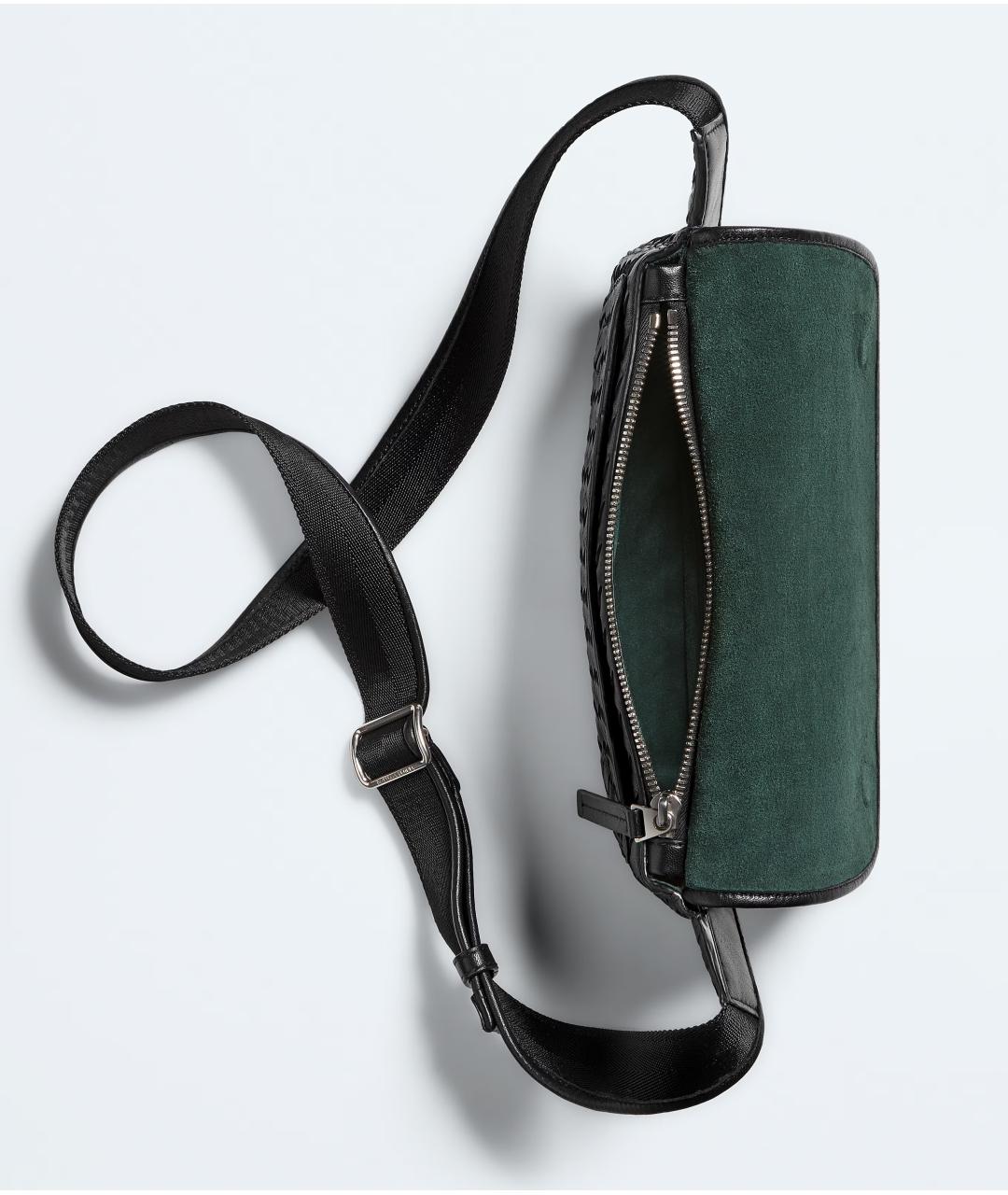 BOTTEGA VENETA Черная кожаная поясная сумка, фото 3