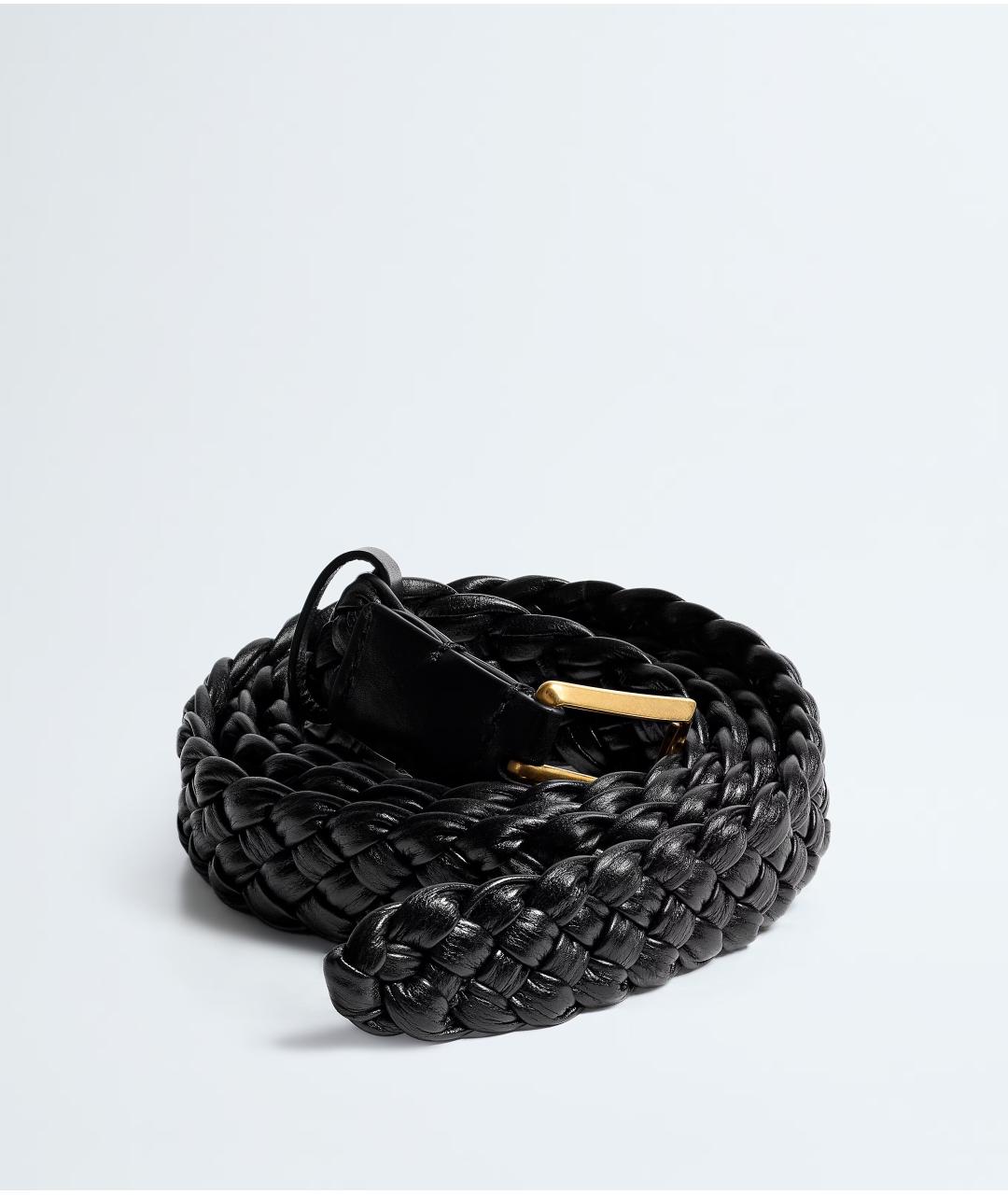BOTTEGA VENETA Черный кожаный ремень, фото 2