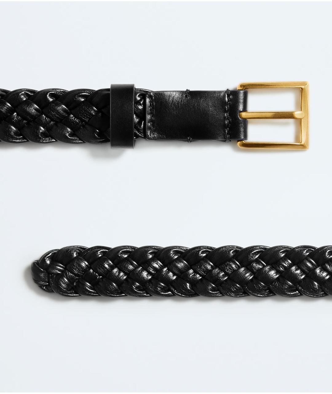 BOTTEGA VENETA Черный кожаный ремень, фото 3