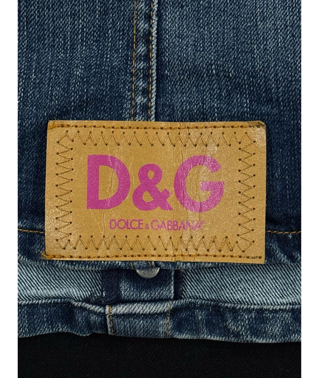 DOLCE&GABBANA Синий деним корсет, фото 7