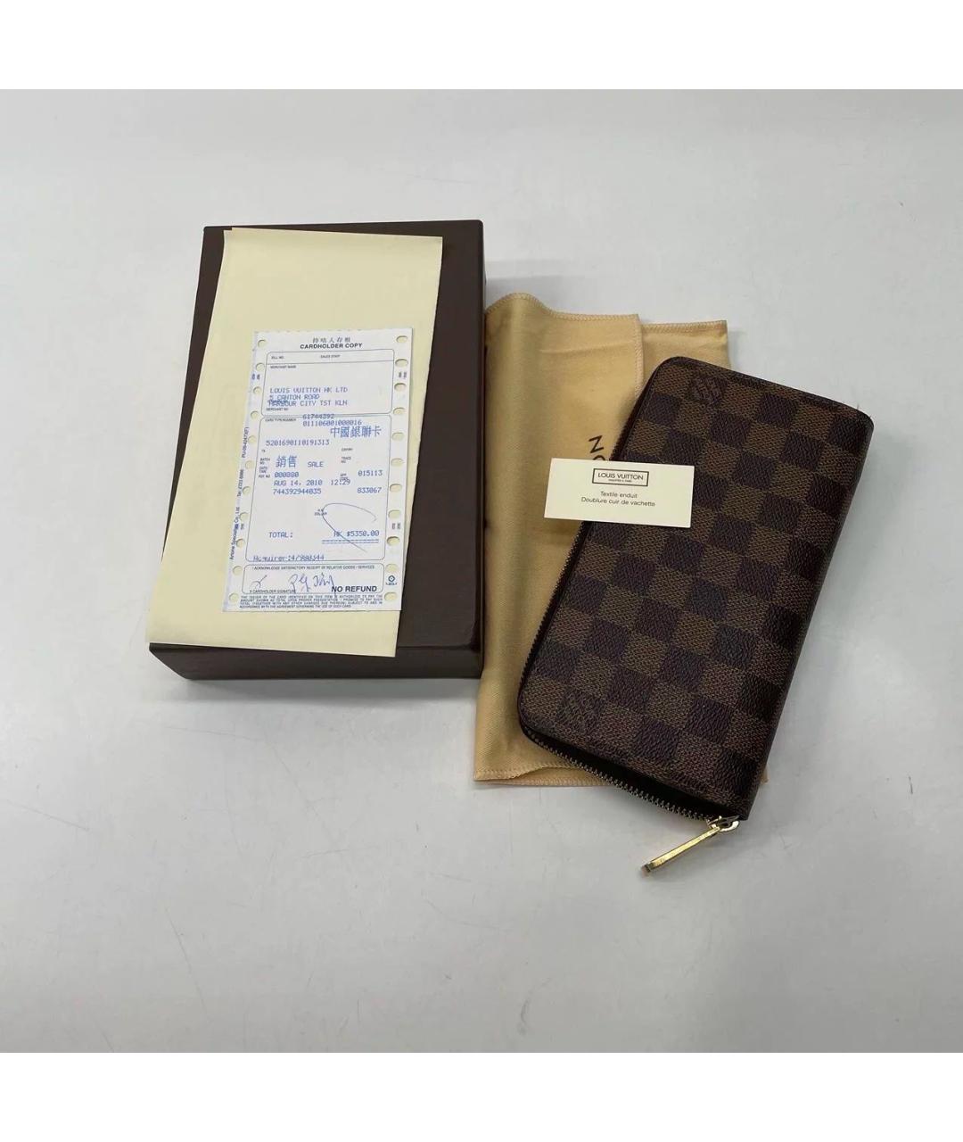 LOUIS VUITTON Коричневый кошелек, фото 5