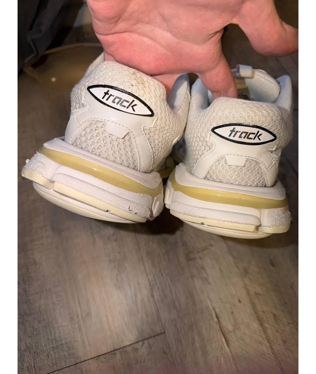 BALENCIAGA Белые текстильные низкие кроссовки / кеды, фото 7