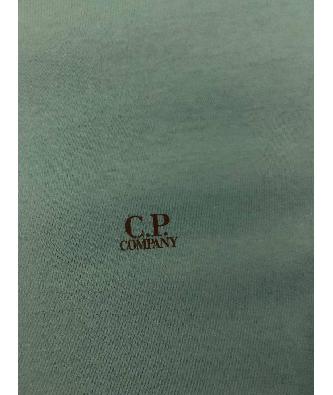 CP COMPANY Голубая хлопковая футболка, фото 4