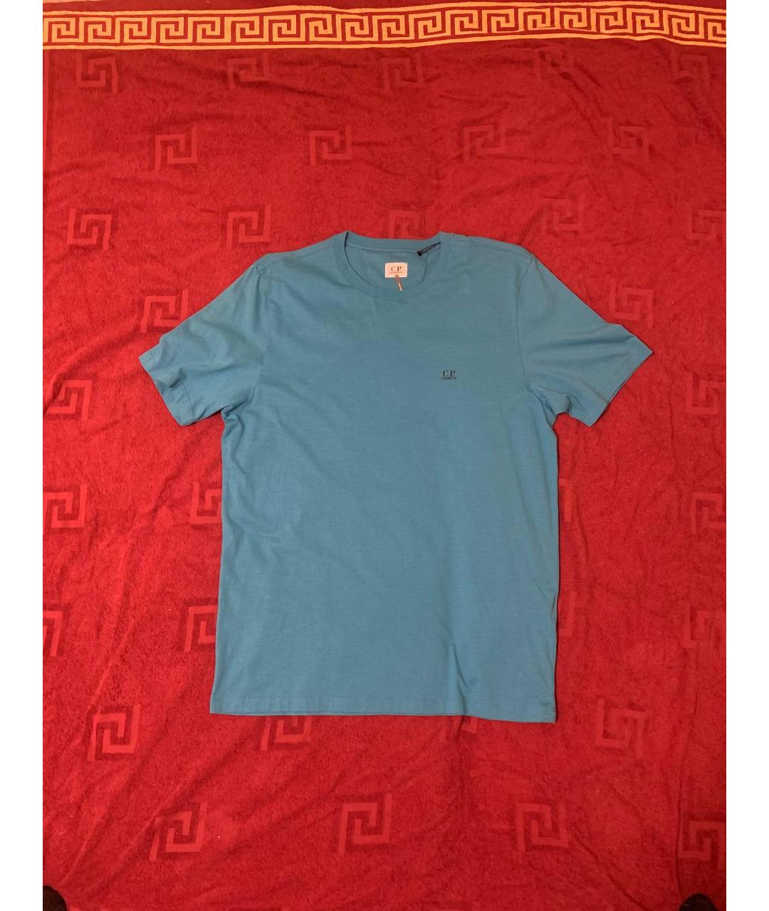 CP COMPANY Голубая хлопковая футболка, фото 6