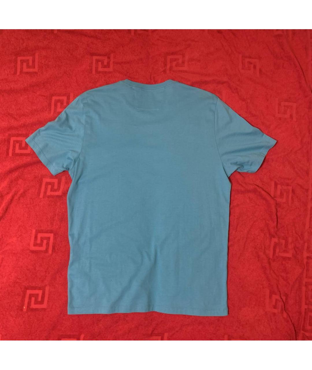 CP COMPANY Голубая хлопковая футболка, фото 3