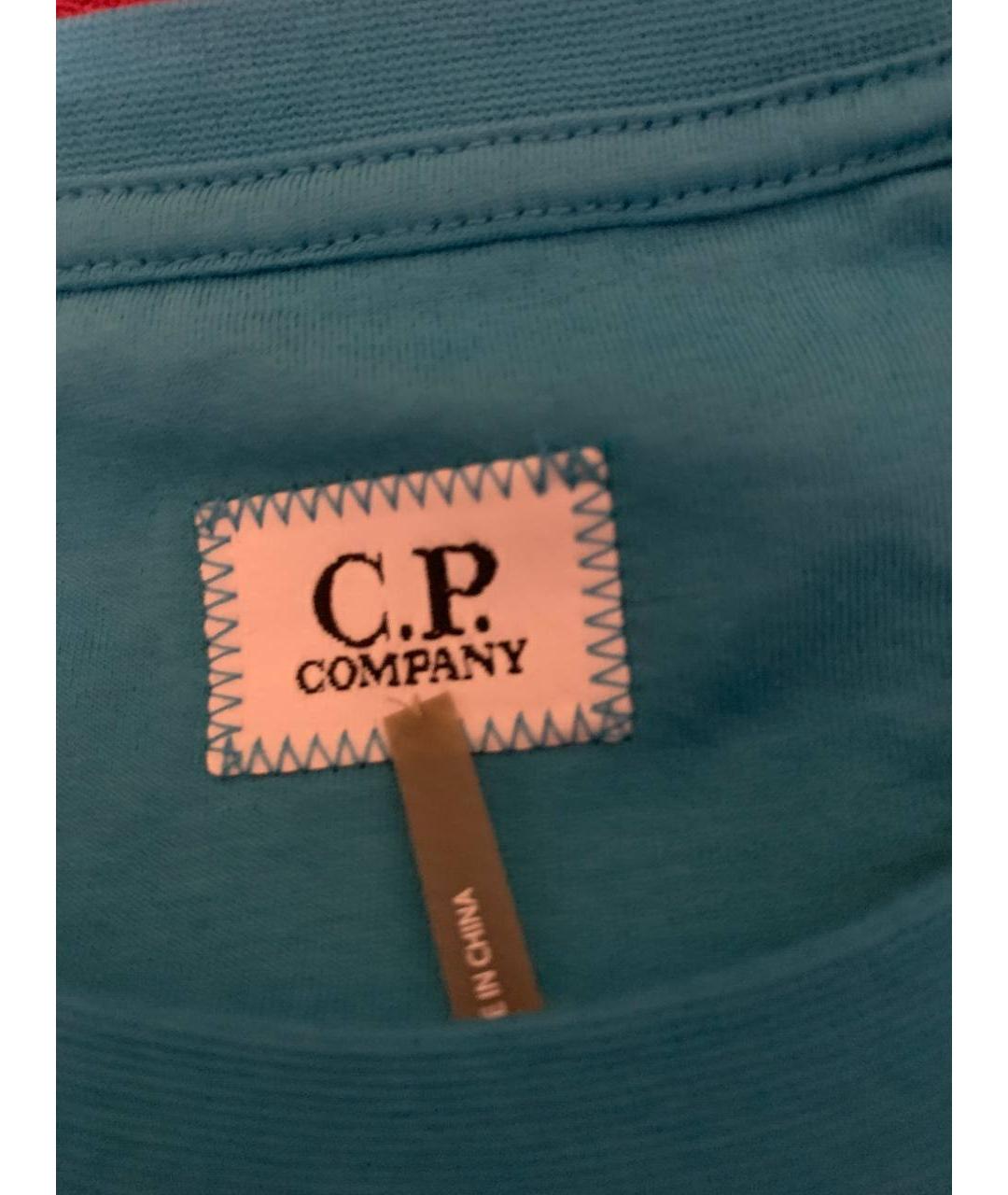 CP COMPANY Голубая хлопковая футболка, фото 2