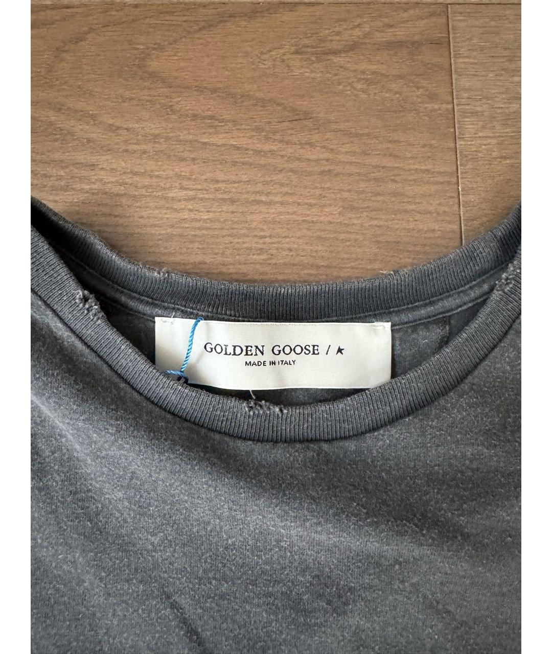 GOLDEN GOOSE Серая футболка, фото 4