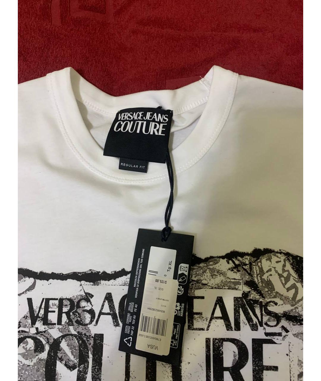 VERSACE JEANS COUTURE Белая хлопковая футболка, фото 2