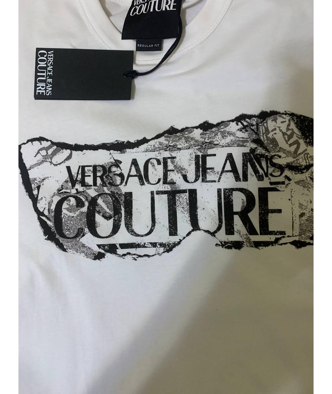VERSACE JEANS COUTURE Белая хлопковая футболка, фото 3