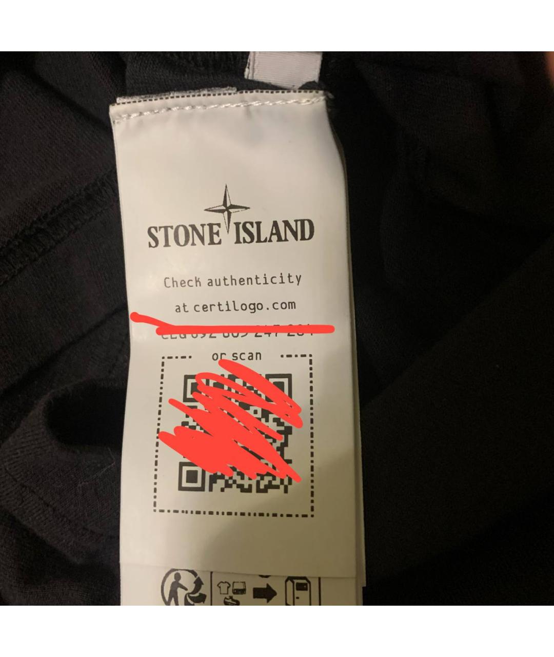 STONE ISLAND Черная хлопковая футболка, фото 4