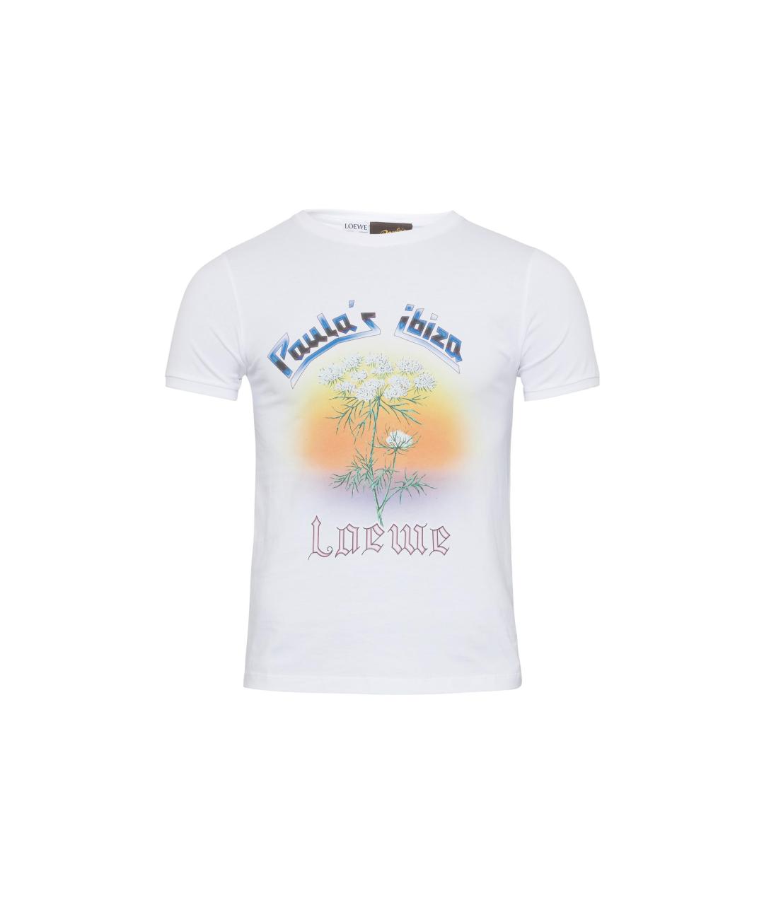 LOEWE Белая хлопковая футболка, фото 1