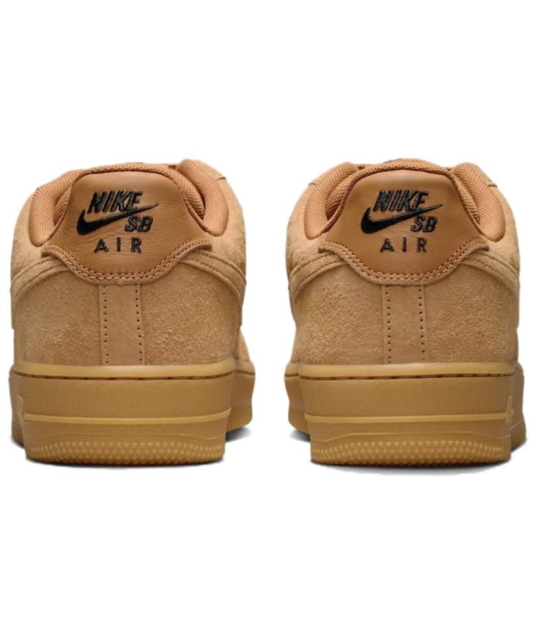 NIKE Коричневые замшевые низкие кроссовки / кеды, фото 5