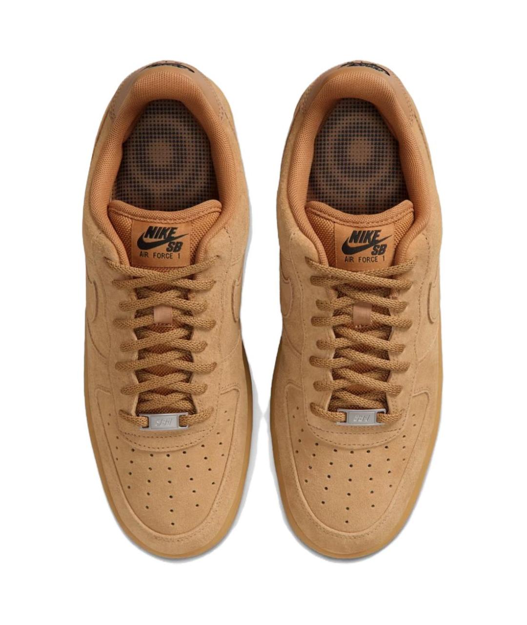 NIKE Коричневые замшевые низкие кроссовки / кеды, фото 4