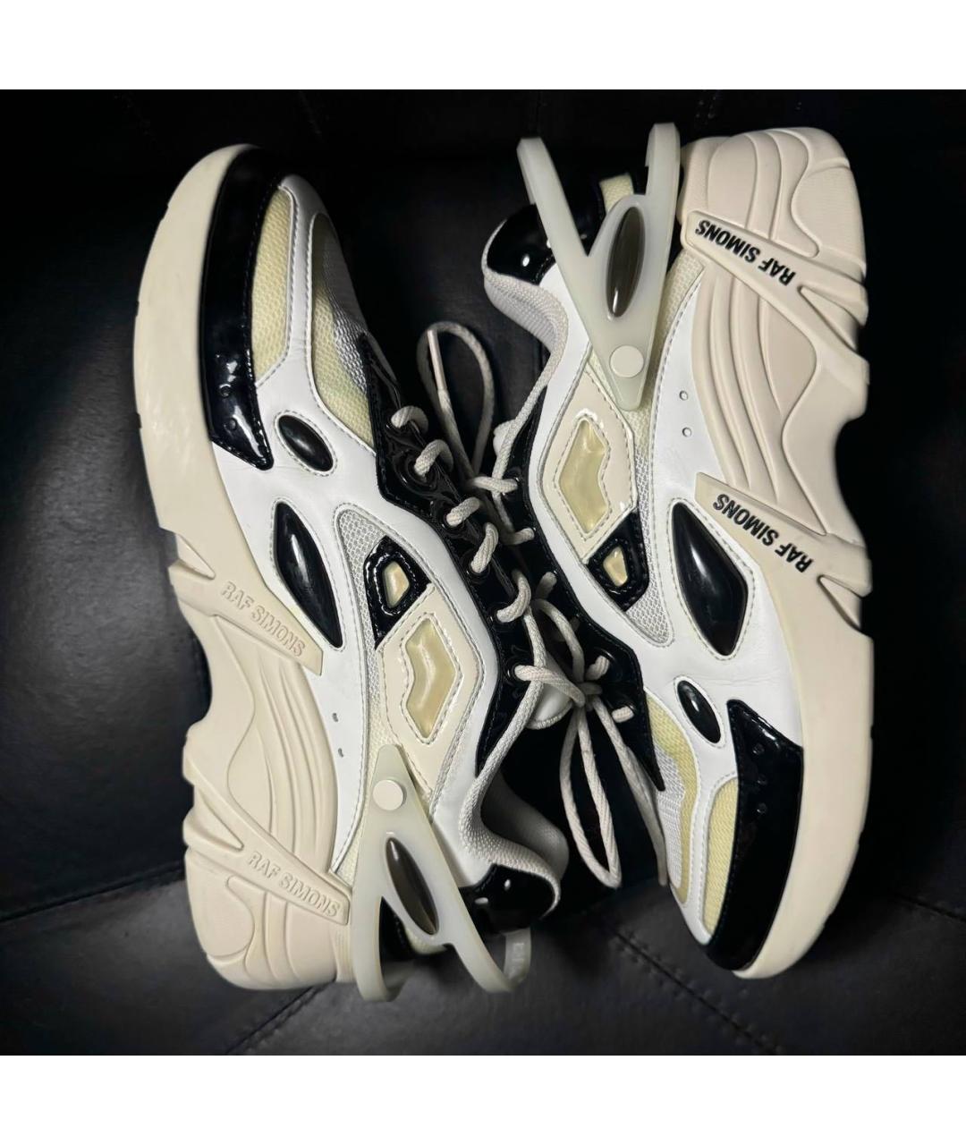 RAF SIMONS Белые текстильные низкие кроссовки / кеды, фото 5