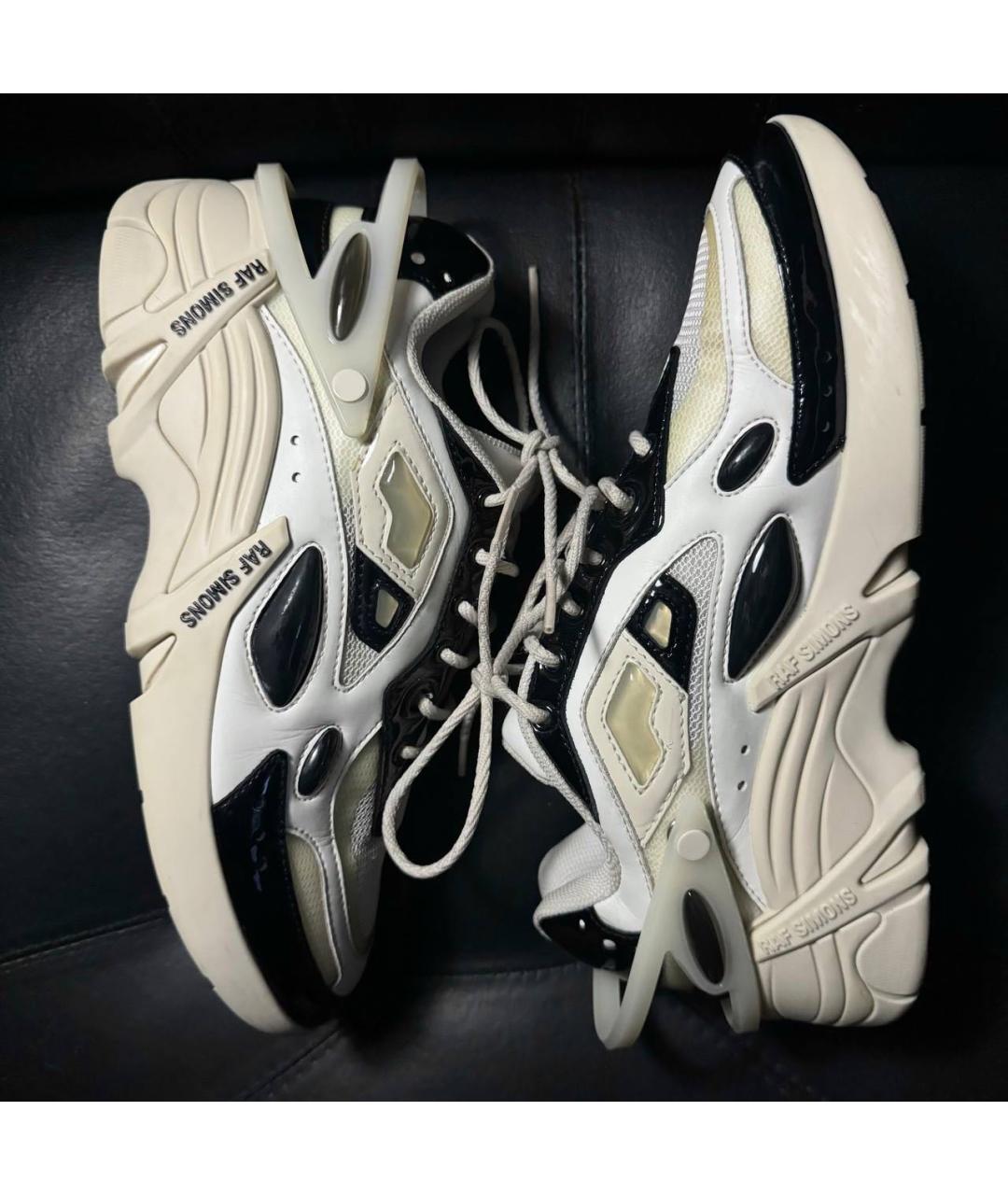RAF SIMONS Белые текстильные низкие кроссовки / кеды, фото 4