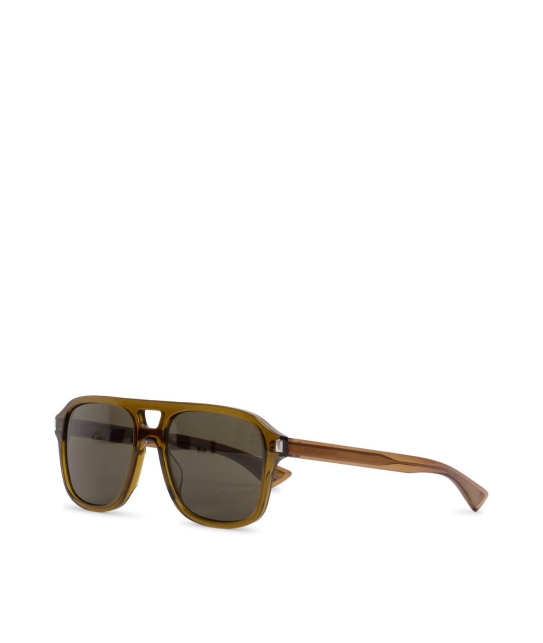 SAINT LAURENT Коричневые солнцезащитные очки, фото 4