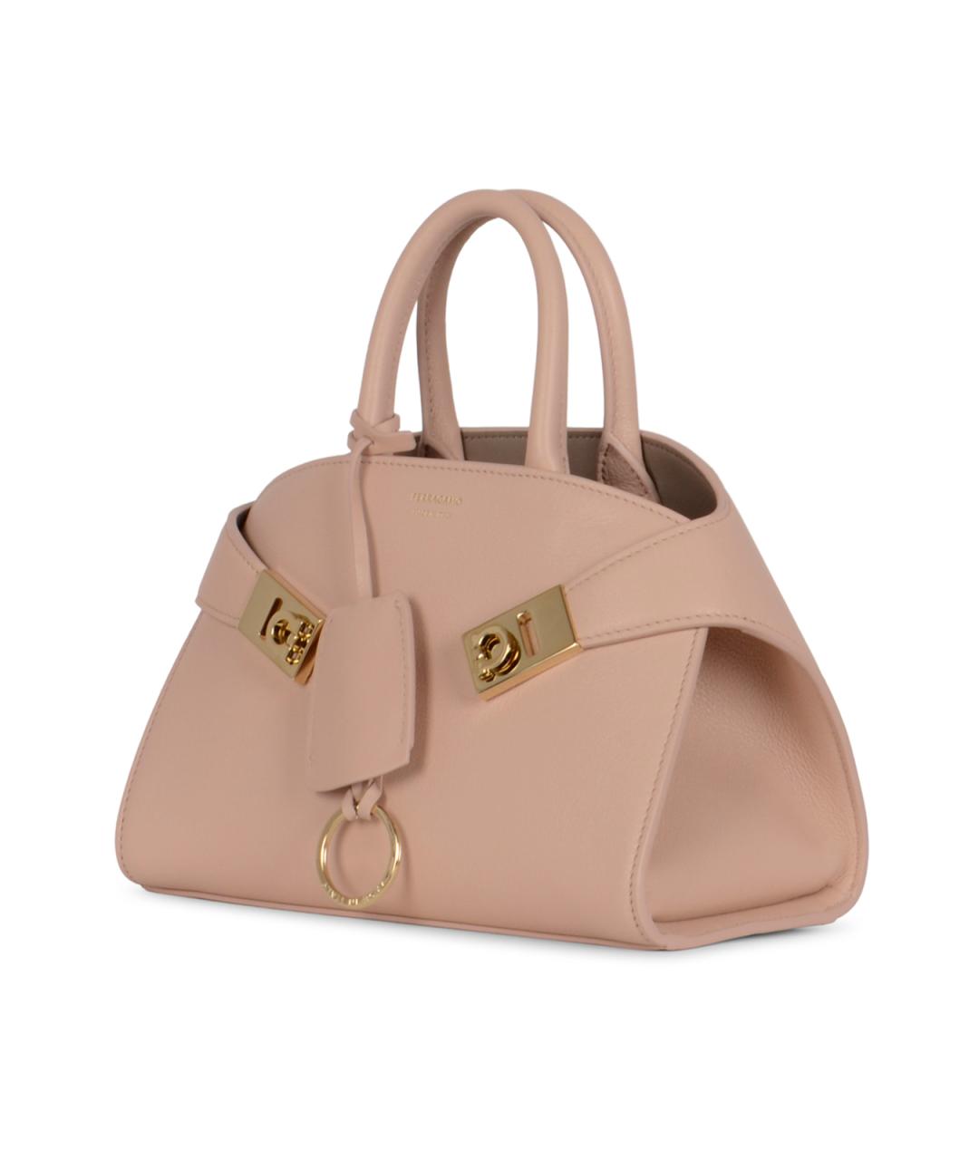 FERRAGAMO Розовая кожаная сумка тоут, фото 2