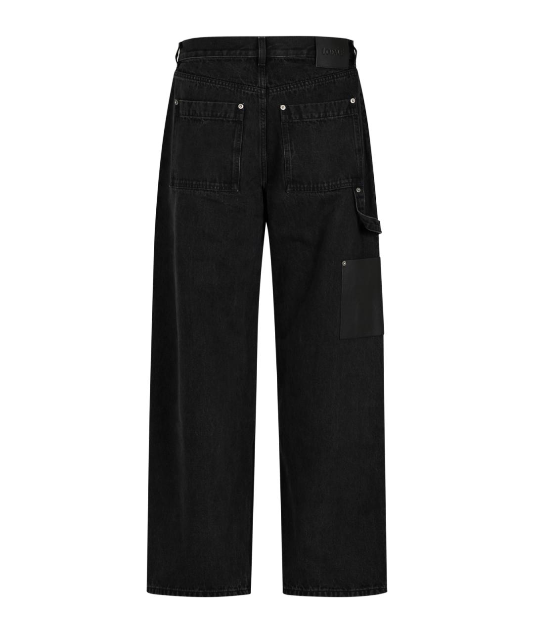 LOEWE Черные хлопковые прямые джинсы, фото 4