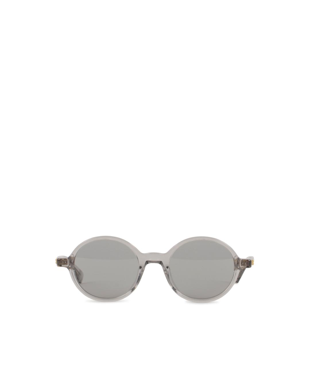 BOTTEGA VENETA Серые металлические солнцезащитные очки, фото 1