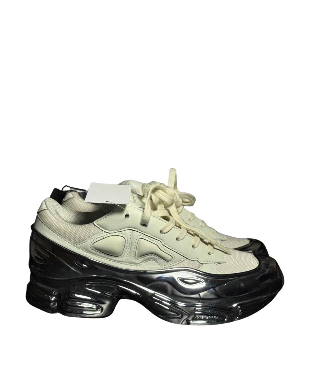 ADIDAS X RAF SIMONS Белые текстильные низкие кроссовки / кеды, фото 1