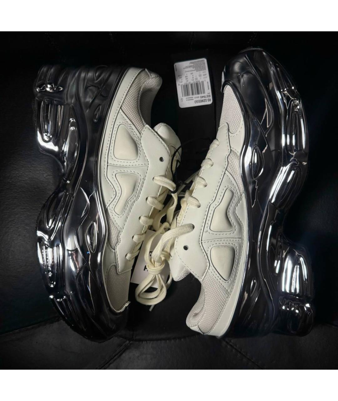 ADIDAS X RAF SIMONS Белые текстильные низкие кроссовки / кеды, фото 4