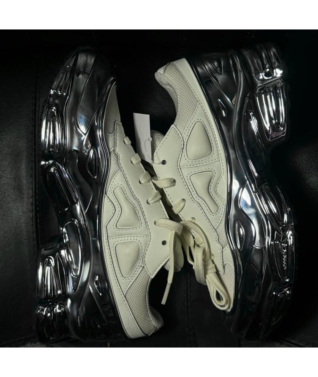 ADIDAS X RAF SIMONS Белые текстильные низкие кроссовки / кеды, фото 5